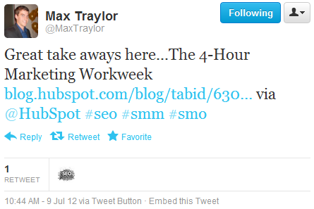 example tweet